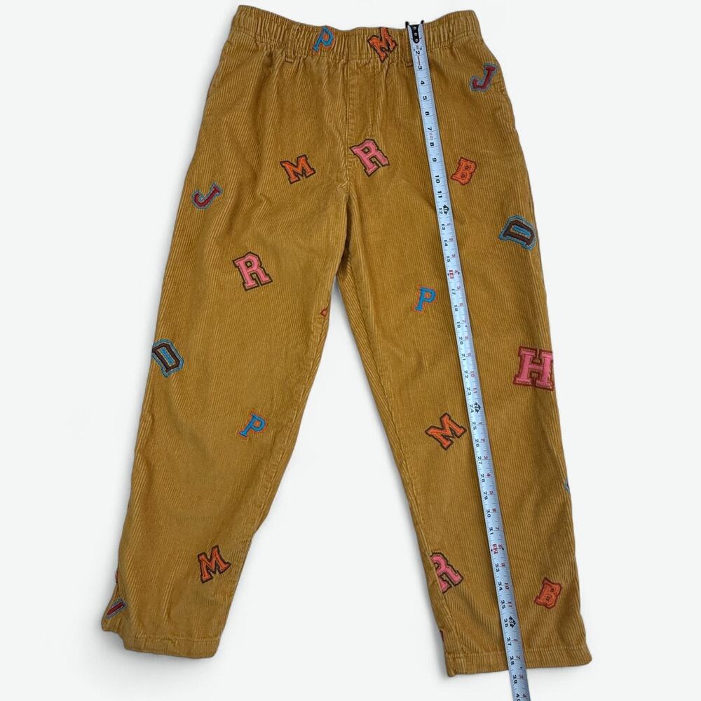 Urban Outfitters Pants Mens Large Mustard Corduroy Varsity Letter Embroidered - Picture 5 of 10